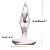 ERMAKOVA 12 Styles Abstract Art Ceramic Yoga Poses Figurine Porcelain Yoga Lady Figure Statue Home Yoga Studio Decor Ornament