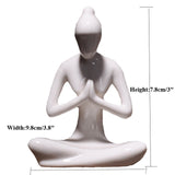 ERMAKOVA 12 Styles Abstract Art Ceramic Yoga Poses Figurine Porcelain Yoga Lady Figure Statue Home Yoga Studio Decor Ornament