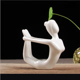 ERMAKOVA 12 Styles Abstract Art Ceramic Yoga Poses Figurine Porcelain Yoga Lady Figure Statue Home Yoga Studio Decor Ornament