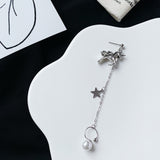 1PC European Style Fashion Vintage Long Chain Cross Zipper Drop Earrings for Men and Women Party Punk Jewelry Gift Brincos