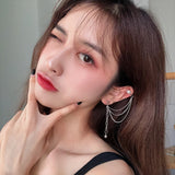 1PC European Style Fashion Vintage Long Chain Cross Zipper Drop Earrings for Men and Women Party Punk Jewelry Gift Brincos