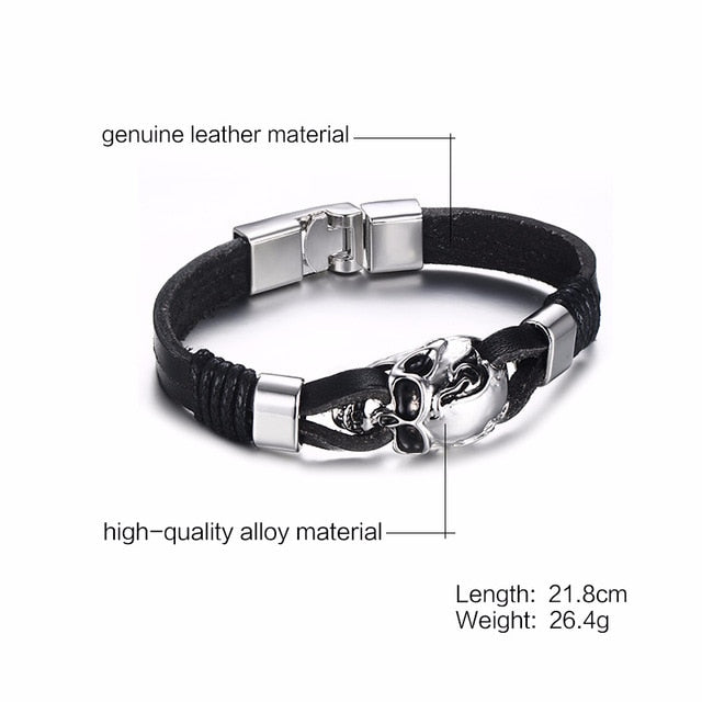 Vnox Vintage Rudder Charm Bracelet for Men Multi-layer Leather Rope Bracelets Bangles 7.87" pulseira masculina