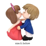 1 pair Cute Lovers Couple Figurines Miniature Craft with Guitar Ornament Fairy Garden Decor home decoration accessories