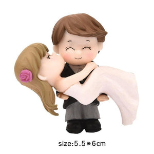 1 pair Cute Lovers Couple Figurines Miniature Craft with Guitar Ornament Fairy Garden Decor home decoration accessories