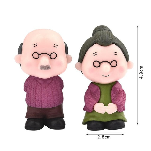 1 pair Cute Lovers Couple Figurines Miniature Craft with Guitar Ornament Fairy Garden Decor home decoration accessories