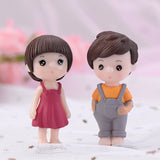 3Pc Figures Chair Grandma Grandpa Sweety Lovers Couple Ornament For Fairy Garden Figurines Miniature Christmas Home Decoration