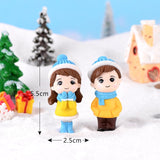 3Pc Figures Chair Grandma Grandpa Sweety Lovers Couple Ornament For Fairy Garden Figurines Miniature Christmas Home Decoration