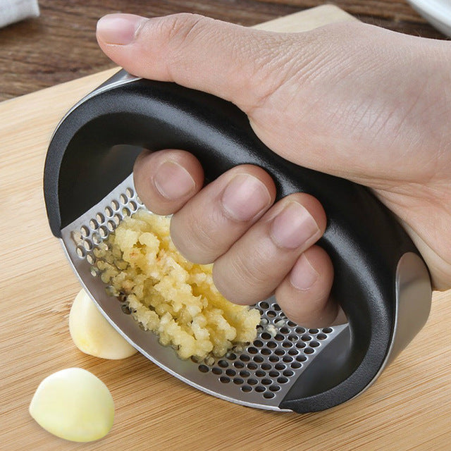 Kitchen Stainless Steel Garlic Press Crusher Home Cooking Vegetables Ginger Squeezer Masher Handheld Ginger Garlic Mincer Tools