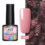 MAD DOLL 8ml 60 Colors Gel Nail Polish Pure Nail Color Nail Gel Lacquer Soak Off UV Gel Varnish Base Coat No Wipe Top Coat