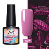 MAD DOLL 8ml 60 Colors Gel Nail Polish Pure Nail Color Nail Gel Lacquer Soak Off UV Gel Varnish Base Coat No Wipe Top Coat