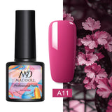 MAD DOLL 8ml 60 Colors Gel Nail Polish Pure Nail Color Nail Gel Lacquer Soak Off UV Gel Varnish Base Coat No Wipe Top Coat