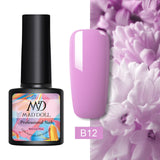 MAD DOLL 8ml 60 Colors Gel Nail Polish Pure Nail Color Nail Gel Lacquer Soak Off UV Gel Varnish Base Coat No Wipe Top Coat
