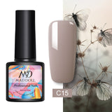 MAD DOLL 8ml 60 Colors Gel Nail Polish Pure Nail Color Nail Gel Lacquer Soak Off UV Gel Varnish Base Coat No Wipe Top Coat