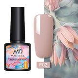 MAD DOLL 8ml 60 Colors Gel Nail Polish Pure Nail Color Nail Gel Lacquer Soak Off UV Gel Varnish Base Coat No Wipe Top Coat