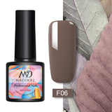 MAD DOLL 8ml 60 Colors Gel Nail Polish Pure Nail Color Nail Gel Lacquer Soak Off UV Gel Varnish Base Coat No Wipe Top Coat