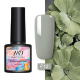 MAD DOLL 8ml 60 Colors Gel Nail Polish Pure Nail Color Nail Gel Lacquer Soak Off UV Gel Varnish Base Coat No Wipe Top Coat