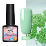 MAD DOLL 8ml 60 Colors Gel Nail Polish Pure Nail Color Nail Gel Lacquer Soak Off UV Gel Varnish Base Coat No Wipe Top Coat