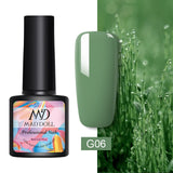 MAD DOLL 8ml 60 Colors Gel Nail Polish Pure Nail Color Nail Gel Lacquer Soak Off UV Gel Varnish Base Coat No Wipe Top Coat