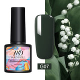 MAD DOLL 8ml 60 Colors Gel Nail Polish Pure Nail Color Nail Gel Lacquer Soak Off UV Gel Varnish Base Coat No Wipe Top Coat