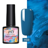 MAD DOLL 8ml 60 Colors Gel Nail Polish Pure Nail Color Nail Gel Lacquer Soak Off UV Gel Varnish Base Coat No Wipe Top Coat