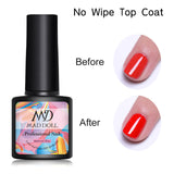 MAD DOLL 8ml 60 Colors Gel Nail Polish Pure Nail Color Nail Gel Lacquer Soak Off UV Gel Varnish Base Coat No Wipe Top Coat