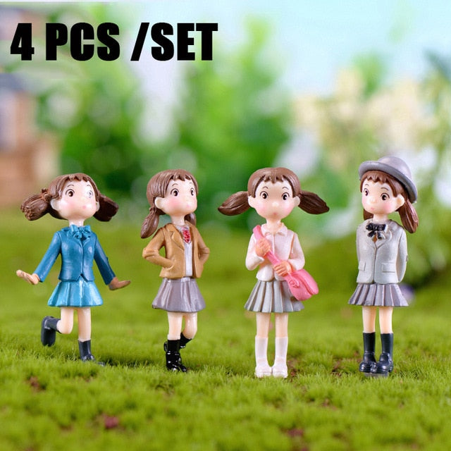6 Pcs/set Fairy Garden Miniatures DIY Ornament Decoration for Craft Ornaments Home Decoration Cartoon Gifts Desk Car Cake Decor