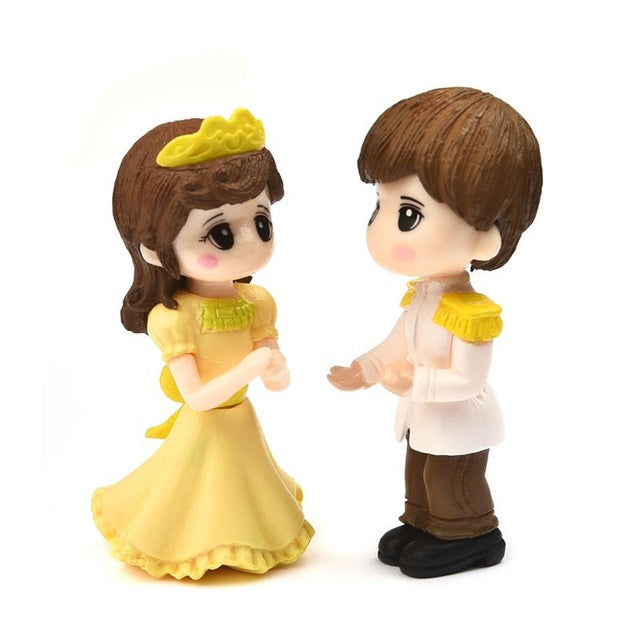 1 pair Cute Lovers Couple Figurines Miniature Craft with Guitar Ornament Fairy Garden Decor home decoration accessories