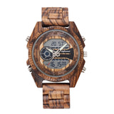 Watch Men 2019 Wood Watch Sport Quartz Mens Watches Top Brand Luxury LED Digital Clock Wooden Wristwatch Male Relogio Masculino