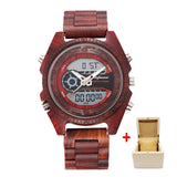 Watch Men 2019 Wood Watch Sport Quartz Mens Watches Top Brand Luxury LED Digital Clock Wooden Wristwatch Male Relogio Masculino