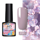 MAD DOLL 8ml 60 Colors Gel Nail Polish Pure Nail Color Nail Gel Lacquer Soak Off UV Gel Varnish Base Coat No Wipe Top Coat