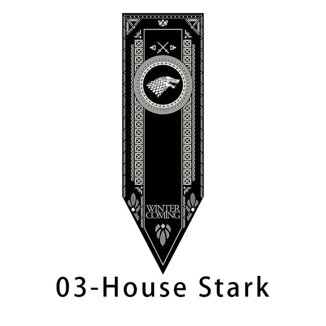 Home Decor Game of Thrones Stark Flag Wolf Dragon Families Flag Polyester Thrones Banner Flag Games Decorate Home A