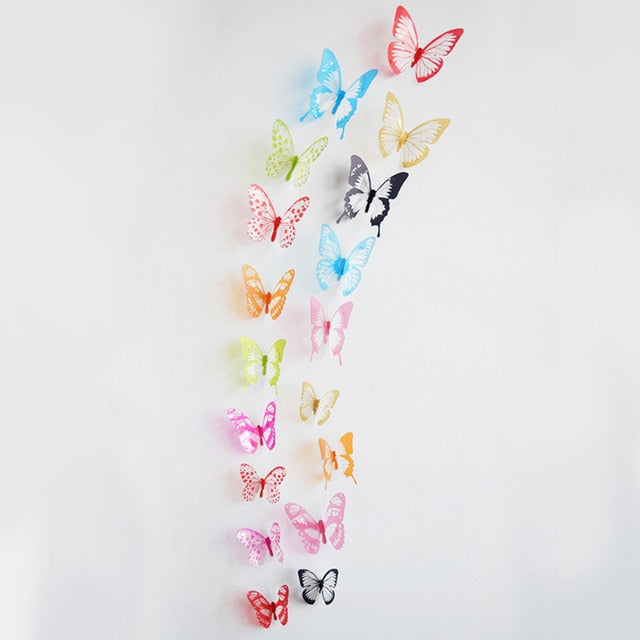 Crystal Butterflies Wall Sticker 3D