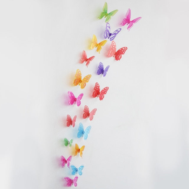 Crystal Butterflies Wall Sticker 3D