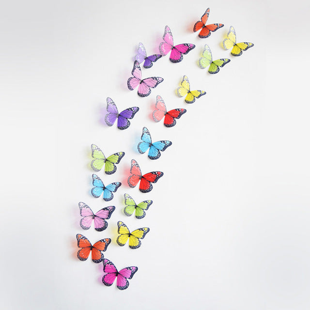 Crystal Butterflies Wall Sticker 3D