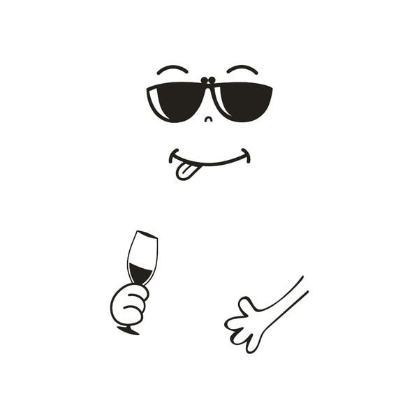 New 4 Styles Smile Face Wall Sticker Happy Delicious Face Fridge Stickers Yummy for Food Furniture Decoration Art Poster DIY PVC